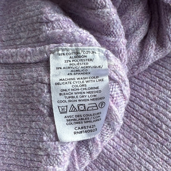 LOFT Lilac Ribbed Cardigan - Picture 4 of 5